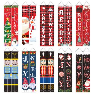 180x30cm Christmas Ornament Flags Santa Clause Welcome Door Banner Hanging Decoration Banners SDJ202101666