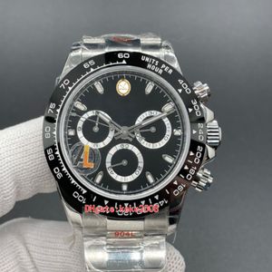 AL Ultradünne Uhr 40 mm x 12 4 mm 904L-Stahl ETA-Uhrwerk CAL 7750 Chronographenwerk Cosmograph Panda 116500 Keramik Automatik mech266z