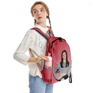 Backpack Charli DAmelio The Hype House Printed D'Amelio Backpacks Bags Kpop Key Chain Accessories School Student Bag
