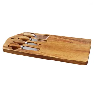 Conjuntos de louça Conjuntos de tábua de corte de queijo Conjunto durável fácil de transportar ao ar livre ferramenta de cozinha de madeira fácil de usar