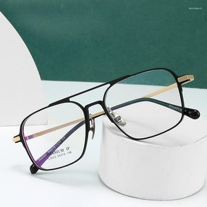 Sunglasses Full Rim Optical Glasses Frame With Recipe Blue Light Blocking Eyeglasses Men Prescription Eyewear PureTitanium 9003