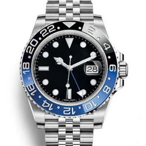 2020 män herrar dykare titta på automatisk mekanisk rörelse blå svart keramik 40 mm urtavla jubileum armband rox master klockor armband261b