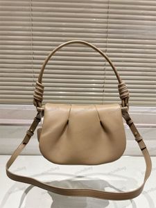 Lussuosa borsa Paseo Satchel Cloud: morbida pelle primo fiore, chic senza sforzo, versatile, pieghe naturali, doppia tracolla di pura eleganza GenZ