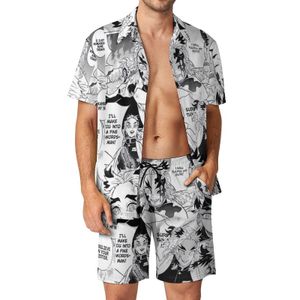 Men's Tracksuits Demon Slayer Rengoku Men Sets Funny Anime Fashion Casual Shirt Set Short Sleeve Custom Shorts Summer Beach Suit Large Size 230923