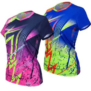 Açık T-Shirts Spor Giysileri Badminton Giyim Gömlekleri Kadın Golf Masa Tenis Gömlek Masa Tenis Üniformaları Jersey Hızlı Kuru Spor Giyim