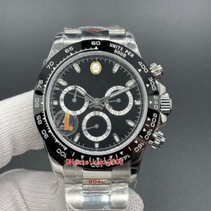 AL Ultra-thin Watch 40mm x 12 4mm 904L Steel ETA Movement CAL 7750 Chronograph Work Cosmograph panda 116500 Ceramic Automatic mech2828