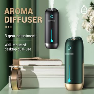 Essentialoljor Diffusorer Portabla luftrenare för hemdoftolja Smart Arom Diffuser Car Air Freshener 3 Modes Wall-Montered Parfym Mist Maker 230923