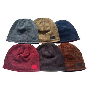 Beanie Designer Men's and Women's Brimless Bonnet Hat Autumn and Winter Warm Stacke Hat Pure ull varm