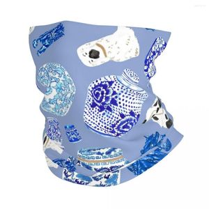 Scarves Chinoiserie Curiosity Cabinet Toss Bandana Neck Gaiter Printed Delft Blue Wrap Scarf Warm Face Mask Hiking For Men Women Adult