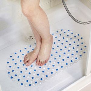 Tapetes de banho 1 PC PVC antiderrapante tapetes de banho retângulo chuveiro macio banheiro massagem tapete ventosa antiderrapante banheira tapete tamanho grande 230923
