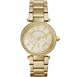 Fashion Women Watches Montre Quartz Watch Gold Designer Micheal Korrs Diamond M5615 5616 6055 6056 Woman Orologio Di Luss Montre D257W