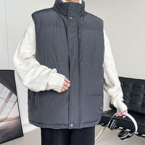 Men's Vests 2023 Winter Vest Couple Trend Warm Tank Tops Sleeveless Sports Mock Collar Versatile Coats Unisex Korean Comfortable Jackets