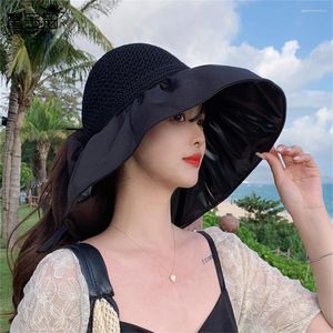 Wide Brim Hats Fisherman Hat Adjustable No Odor Sun Women Summer Protection Wide-brimmed
