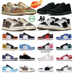 Black Phantom 1 низкие баскетбольные кроссовки 1s lows мужские женские кроссовки Reverse Dark Mocha Olive Shadow Toe Panda Paint кроссовки spor Air