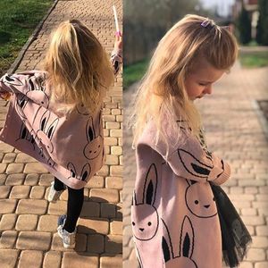 Strickjacke Baby Mädchen Pullover Kleinkind Jungen Strickjacken Mantel Cartoon Kaninchen Kinder Baumwolle Strickwaren Herbst Winter Kinder Mädchen Pullover Pullover 230923