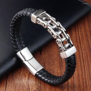 Charm Bracelets Luxury Stainless Steel Accessory Bracelet Men's Classic Woven Leather Bangles Punk Jewelry Wholesale Free Delivery