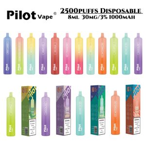 E Cigarette Original Vapes Disposable Pilot Max 2500 Puffs Vape Pen Bulk Starter Kit 8ml Prefilled Fruit Juice Flavor 1000mAh Battery vs 2800 puff Bang Jam King Savage