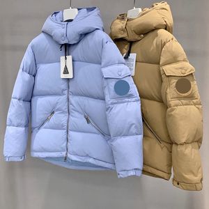 Piumino da donna di design Winer Jacke Distintivo ricamato con cintura Slim Fiing Sanding Collar Deachable Ha Jacke Insulaion Puffer