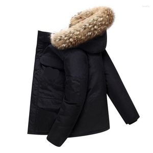 Giubbotti da uomo Inverno Piumino d'anatra bianco Uomo Donna Piumino Parka Con cappuccio con collo in pelliccia Cappotto Cappotti maschili di qualità 2023 Marca