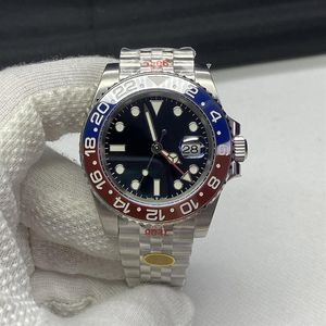 SuperR Luxury Watch Clean Factory Blue and Red Bezel Pepsi Dial 904 Steel Swiss 3285 Rörelser 40mm Mens Automatic Watch327J