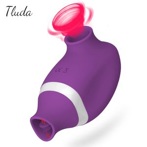 Vibradores Vibrador de sucção poderoso para mulheres Clit Sucker Clitóris Estimulador Língua Oral Boquete Buceta Lambendo Brinquedos Sexuais Adultos 18 230923