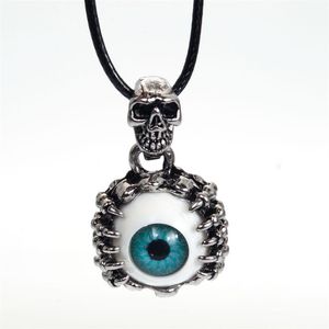 New Demon Evil Eye Necklaces & Pendants Punk Skull Pendant Men Personalized Necklace Vintage Resident Evil Eye Collares293Y