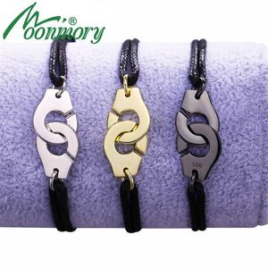 Moonmory Silver Handcuff Bracelet 925女性と男性のためのスターリングシルバーウェディングブレスレット