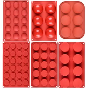 Other Event Party Supplies Half Ball Flat Cylinder Silicone Mold For Baking Halfspere Chocolate Cookie Sand Muffin Cupcake Brownie Cake Pudding 230923