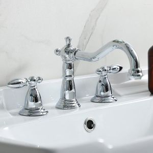 Смесители для раковины в ванной комнате El Villa, бытовой цельномедный смеситель для унитаза и холодной воды на столешнице с тремя отверстиями в европейском стиле