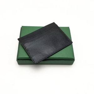 Nya män kvinnors nyckelringar kreditkortshållare pursar handväska klassisk mini bank liten smal plånbok med låda nyckelringar
