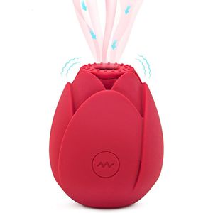 Vibratorer 10 frekvens vibrerande sug rose vibrator vuxna sex leksaker för kvinna bröst bröstvårta silikon massager gspot klitoris stimulator 230923