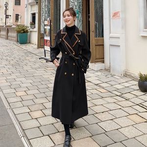 Women's Wool Blends 2023 Autumn Winter Polo Collar Raglan Sleeve Temperament Goddess Style Fashion High End Korean Edition Woolen Coat 230923