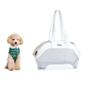 YUEXUAN Designer-Handtasche für Haustiere, Tragetasche für Hunde und Katzen, tragbar, atmungsaktiv, PU und Mesh-Gewebe, Outdoor-Reisen, Tragetaschen für Katzen, Welpen, Kätzchen, einzelne Umhängetaschen, 4 Farben