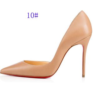 Designer Heels Women Dress Shoes Red Bottoms Luxury High Heel 8cm 10cm 12cm Sole Shoe Round Pointed Toes Pumps Wedding Party Shoes