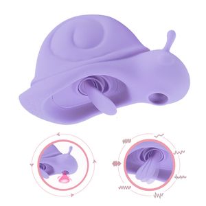 Vibratorer 3 i 1 snigel sugande vibratornippel vibrerande äggklitor sucker kvinnlig orgasm tunga slickande vagina stimulator sex leksak för kvinna 230923