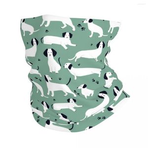 Scarves Cute German Badger Dog Dachshund Bandana Neck Cover Printed Animal Balaclavas Face Scarf Mask Hiking Unisex Adult Windproof