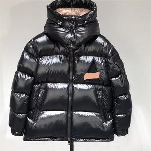 Mulheres para baixo jaqueta designer feminino bordado emblema em pé pescoço capuz engrossado calor puffer casaco de inverno solto casual pão jaqueta