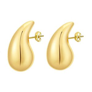 Esagera grandi orecchini pendenti a goccia d'acqua per le donne Regalo di gioielli per orecchie in lega placcata oro a goccia