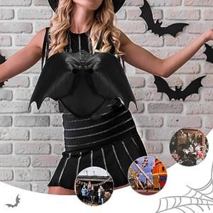Backpack Gothic Bat Wing Women Bag Black Punk Stylish School Bags For Girl Angel Wings Cute Little Devil Package
