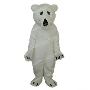 Costumi della mascotte dell'orso polare bianco ad alte prestazioni Costume da personaggio dei cartoni animati Vestito da carnevale per adulti Taglia Abiti da carnevale per feste di Natale di Halloween