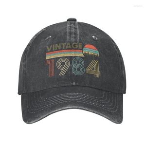 Boll Caps Classic Unisex Cotton Vintage 1984 Baseball Cap Vuxen Födelsedag 39 år presentidé Justerbar Dad Hat Sun Protection