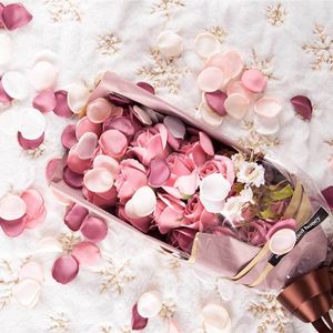 Dried Flowers rose petals for wedding 100200300pcs Silk Rose Petals HandMade wed artifici flower marriage decoration Valentine 230923