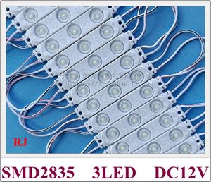 وحدة LED مع عدسة المصابيح LENS Aluminium PCB مقاوم للماء لرسالة الإشارة DC12V 73MM*14MM*7MM SMD 2835 3 LED 1.5W 180LM 1000PCS