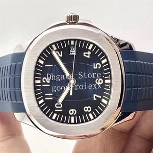 Top 40mm Men's Watch Mens Automatic Watches Men Cal 324SC Gray Black Blue Dial 5167 Eta Rubber Strap Mechanical Wristwatches235h