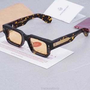 2024 Sonnenbrille JMM ASCARII Original Herren Quadratisch Klassische Designer Acetat Handgefertigte Solarbrillen Brillen mit Originalen