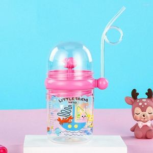 Water Bottles Cute With Straw 250ml Cartoon Whale Spray Kids Feeding Cup Drink Bottle Mug Spraying Toy Leak Proof
