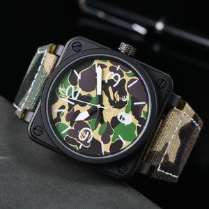 2023メン自動機械腕時計ベルブラウンレザーウォッチブラックロスラバーウォッチ腕時計男性豪華なファッションウォッチ腕時計高品質B-06