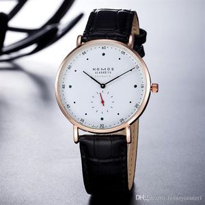 2022 nomos Mens Quartz Casual Watch stainless steel Male Clock small dials work Relogio Masculino Men Luxury Watches Quartz277V