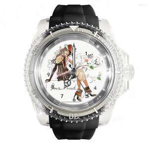 Orologi da polso Orologio bianco in silicone trasparente alla moda Orologio personalizzato da indossare Orologi da polso sportivo al quarzo da uomo e da donna