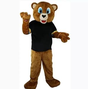 Hallowee Brown Bear Mascot 의상 만화 애니메이
